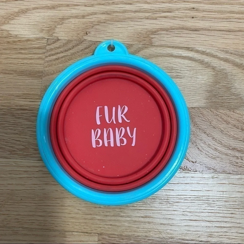Fur Baby Dog Pet Pop Up Bowl Pet Travel Accessory Blue